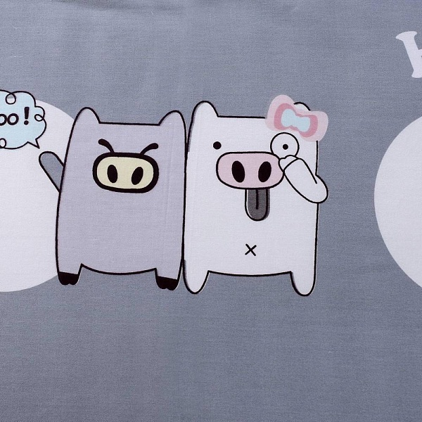 Комплект постельного белья детский Sofi de Marko Пигги серый