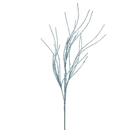 Ветка с глиттером 88 см Азалия голубая