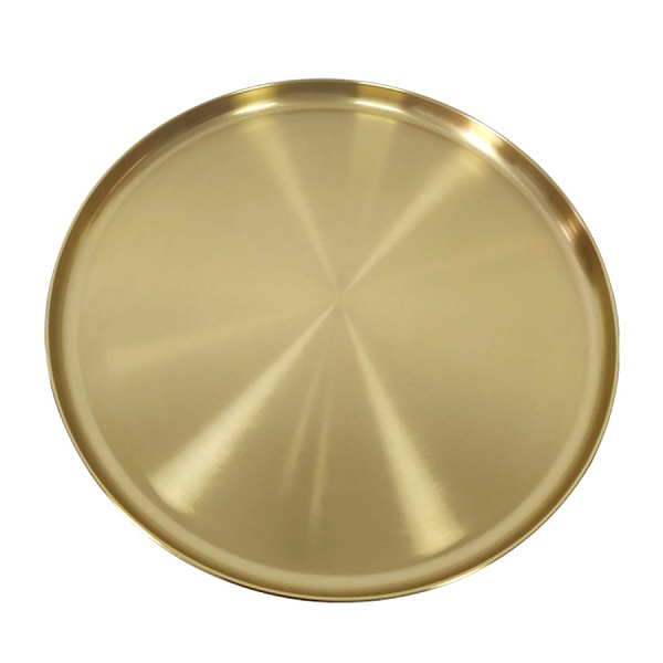 Стол кофейный dahl, D70 см, латунь/зеленый