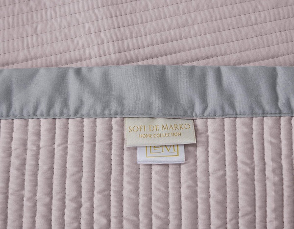 Комплект покрывало и наволочка 160 х 220 см Sofi de Marko пепельно-розовый
