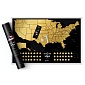 Карта Travel Map USA black