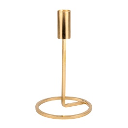 Подсвечник металлический 19 см Азалия золотой