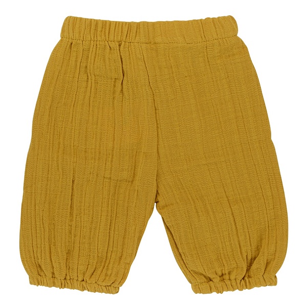 Шорты из хлопкового муслина 18-24 M Tkano Essential горчичный