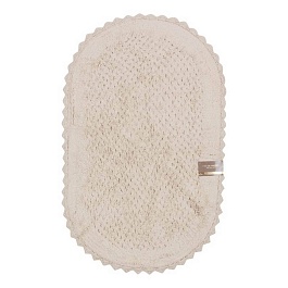 Hanna (белая) Коврик для ванной кружевной 60х100