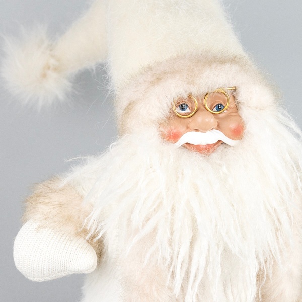 Сувенир Санта 16 x 10 x 54 см Азалия кремовый