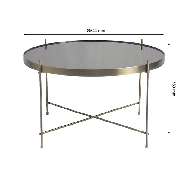 Стол 64,4 см Bergenson Bjorn Josen коричнево-бронзовый