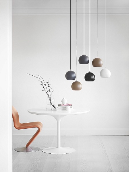 Лампа подвесная ball, ?40 см, серая матовая, серый шнур