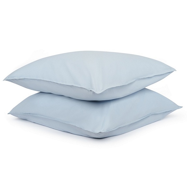 Набор наволочек из органического стираного хлопка 70 x 70 см Tkano Essential 2 шт голубой