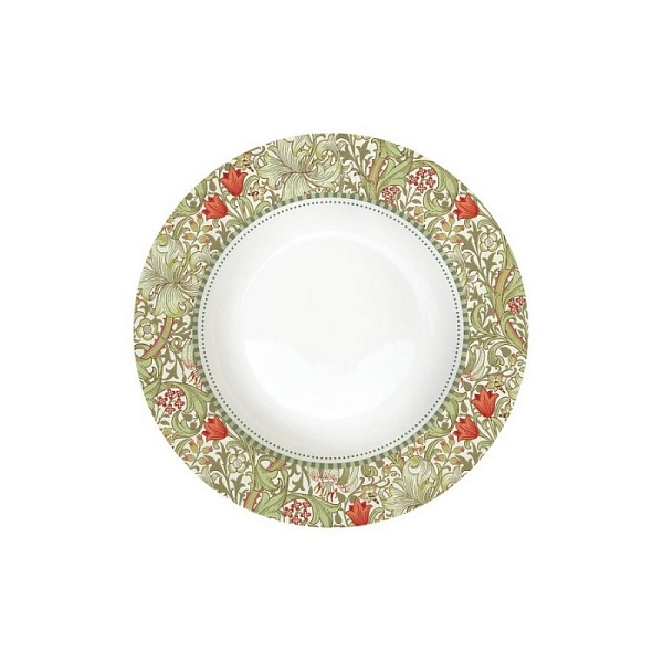 Тарелка суповая 21,5 см Easy Life William Morris зелёный