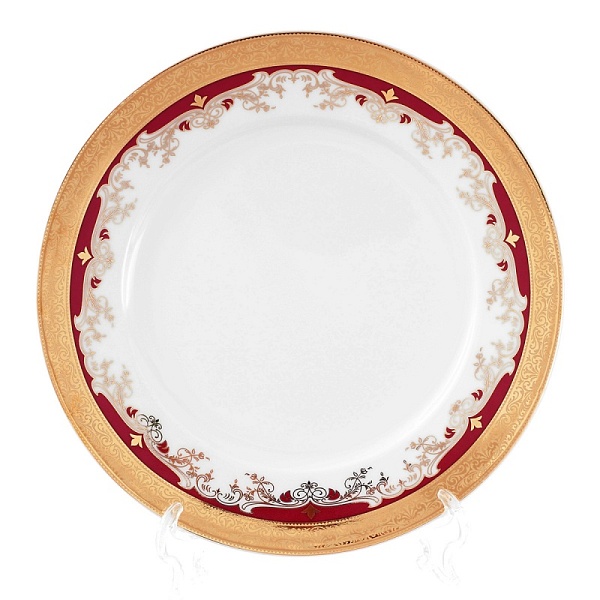 Набор тарелок 19 см Thun Кристина красная лилия 6 шт