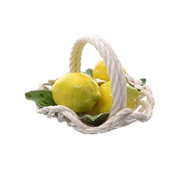 Статуэтка корзинка с лимонами 20 см ORGIA