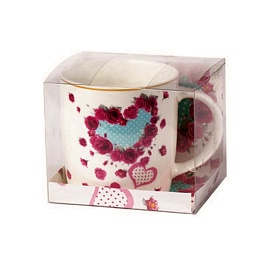 Кружка фарфоровая 350 мл "Сердце"