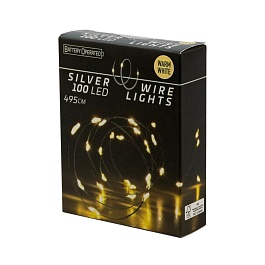 Гирлянда светодиодная 100 ламп Азалия теплый белый свет прозрачный