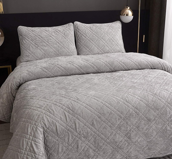 Комплект покрывало и наволочка 160 х 220 см Sofi de Marko Селена серебро