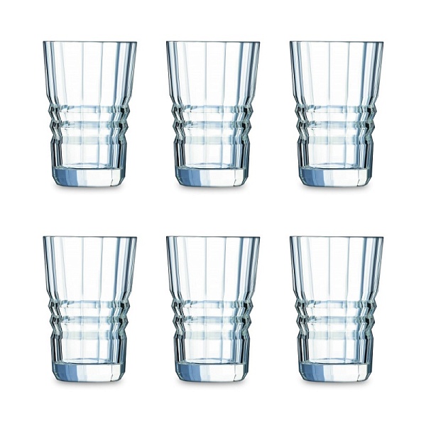 Набор высоких стаканов 6 шт., 360 мл Cristal d’Arques Architecte