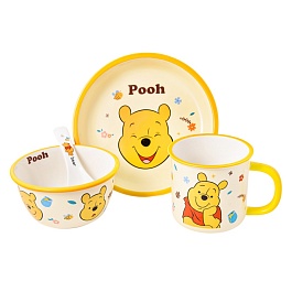 Набор посуды Винни Пух, бежевый/желтый