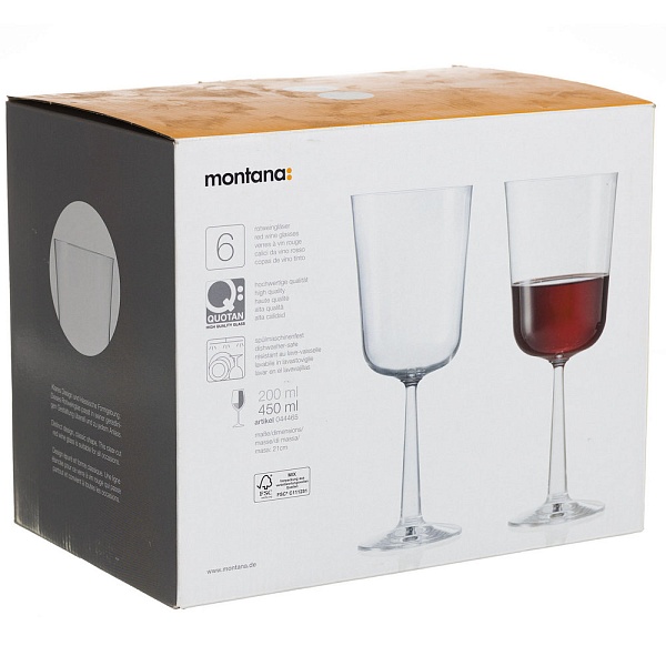 Набор бокалов для красного вина 450 мл Montana 6 шт