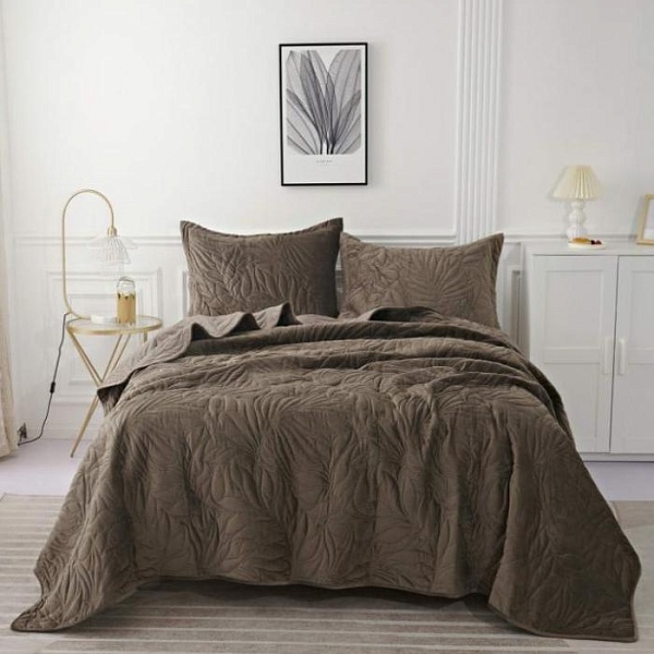 Комплект покрывало и наволочки 240 х 260 см Sofi de Marko Глория кофейный