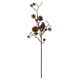 Ветка с шишками 81 см DecoLand зелёный