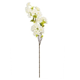 Ветка вишни декоративная 81 см Азалия белый