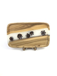 Поднос "Лука" 35х21 см, жемчуг шишки