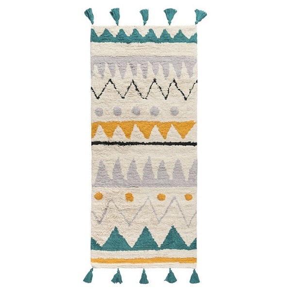 Ковёр с контрастным этническим орнаментом 70 x 160 см Tkano Ethnic