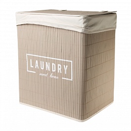 Корзина прямоугольная для хранения с крышкой Tony Basket Laundry бежевый 