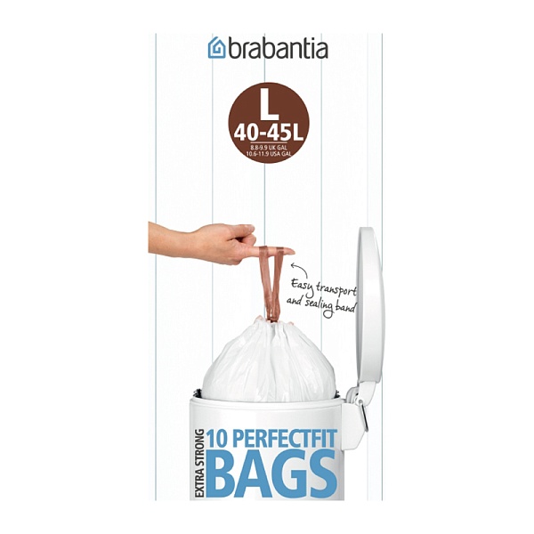 Пакеты для мусора 40-45 л Brabantia PerfectFit L 10 шт