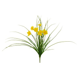 Нарцисс декоративный на вставке 43 см Азалия желтый