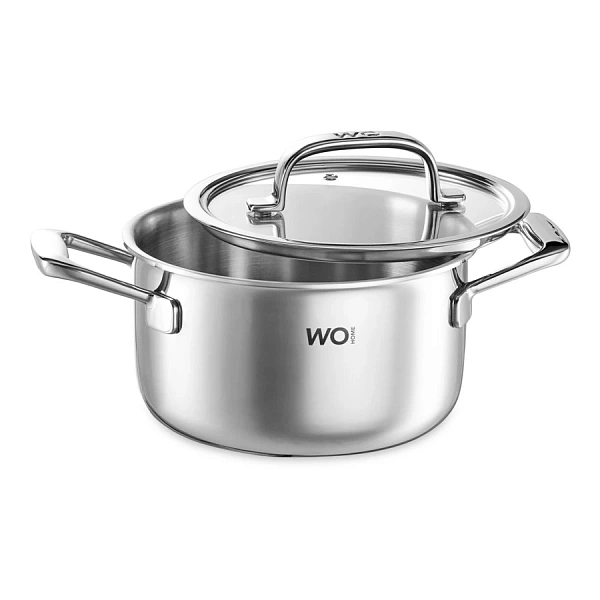 Набор кастрюль с крышками 4 пр  WO HOME Verona, нержавеющая сталь 