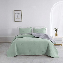 Комплект покрывало и наволочка 160 х 220 см Sofi de Marko Жаклин зелёный