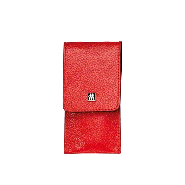 Набор маникюрный в кожаном футляре 3 предмета Zwilling Twinox красный