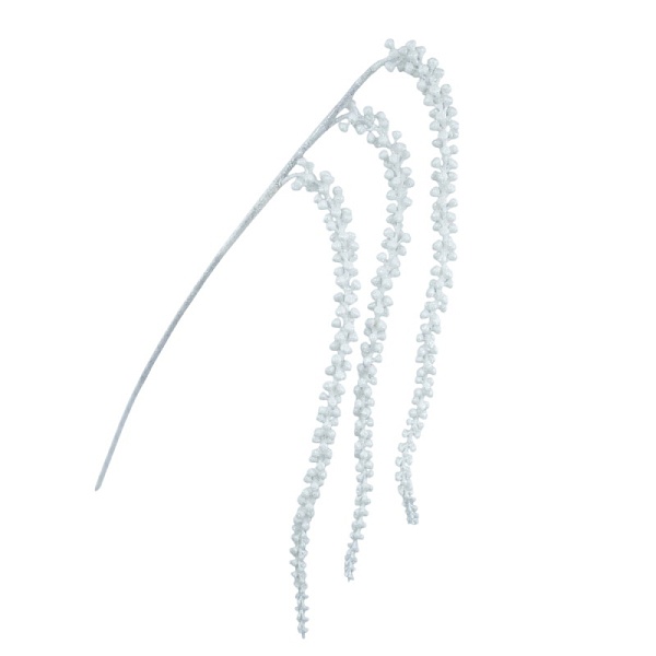 Ветка с глиттером 93 см Азалия белая