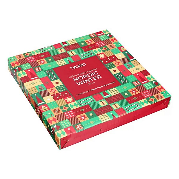 Набор тарелок 26.5 см Tkano Nordic winter 2 шт белый