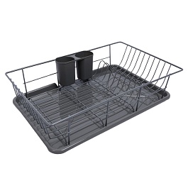 Сушилка для посуды hoem, 48х30х10 см, серая