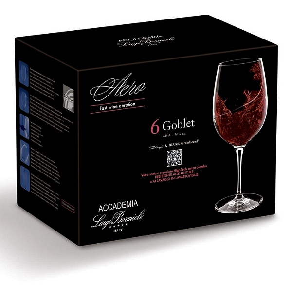 Набор бокалов для вина Luigi Bormioli 6 шт 480 мл Aero