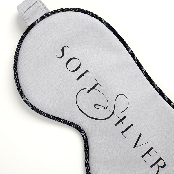 Маска для сна Soft Silver 23 х 10 см, благородное серебро