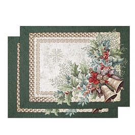 Салфетка 35 х 45 см Le Gobelin Елочные украшения Колокольчики зеленая