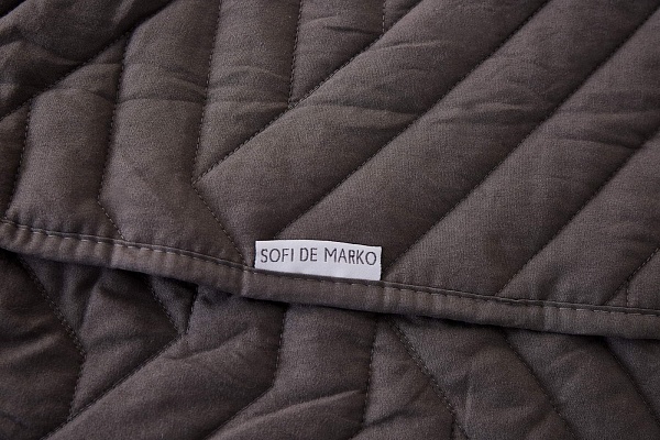 Мориц (антрацит) Покрывало 160х220