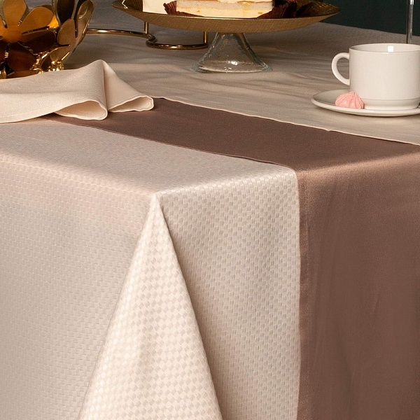 Скатерть круглая 160 см Sofi de Marko Ирида бежевый