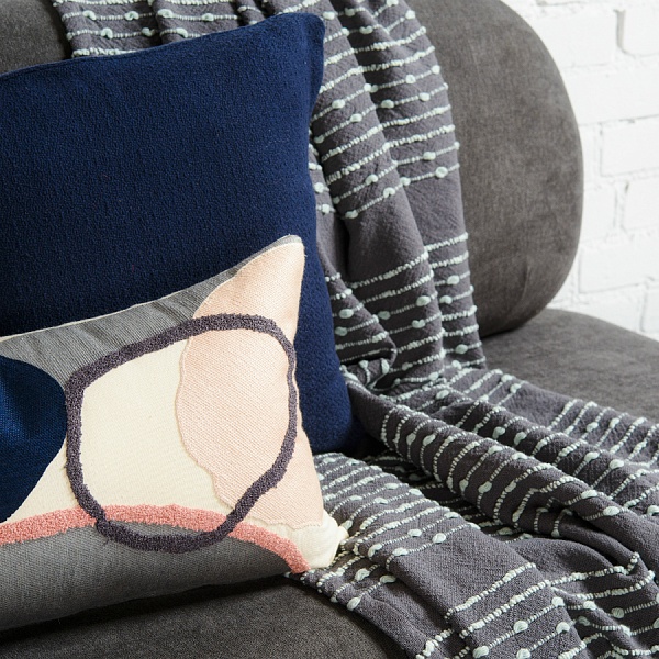 Покрывало хлопковое 230 х 250 см Tkano Ethnic серый