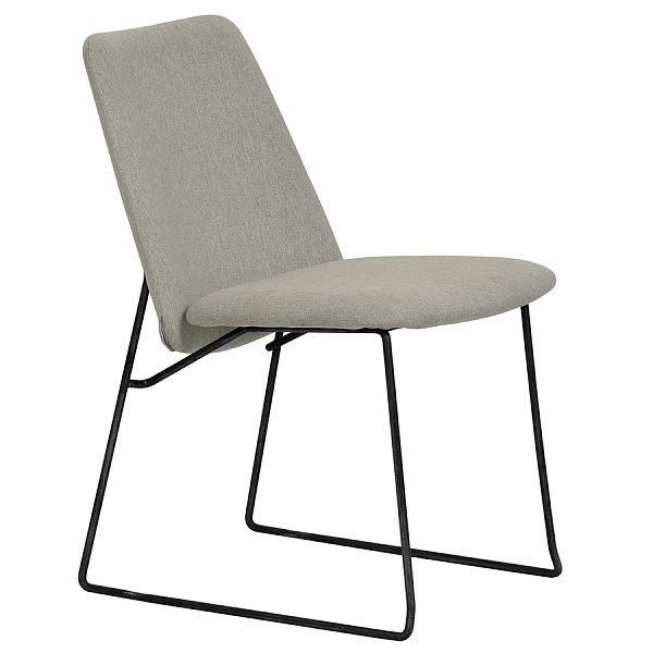 Стул niels, рогожка, светло-серый