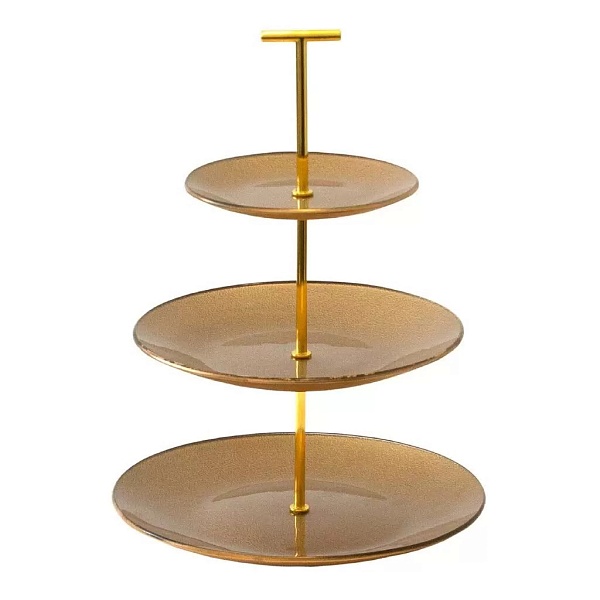Блюдо 3х-ярусное 30 см Excellent Houseware в ассортименте