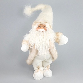 Сувенир Санта 22 x 12 x 60 см Азалия кремовый