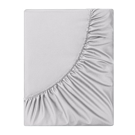 Простыня на резинке 160х200х25 см Soft Silver, благородное серебро