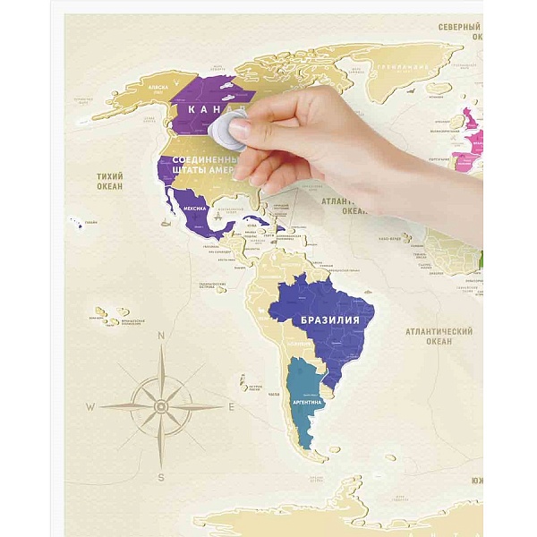 Карта Travel Map Gold World ru