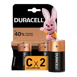 Комплект батареек Duracell Basic LR14 C Alkaline 1.5 V Duracell  2 шт