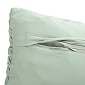 Подушка декоративная стёганая из хлопкового бархата 45 х 45 см Tkano Essential мятный