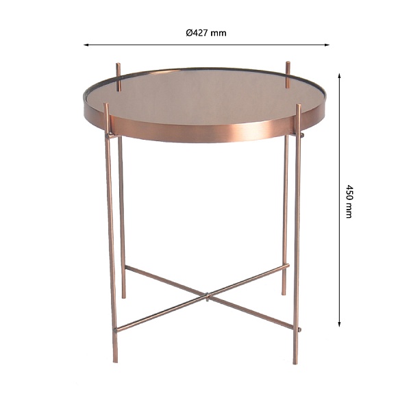 Стол josen, D42,7 см, золотой/медный