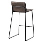 Стул барный terence, темно-коричневый, экокожа